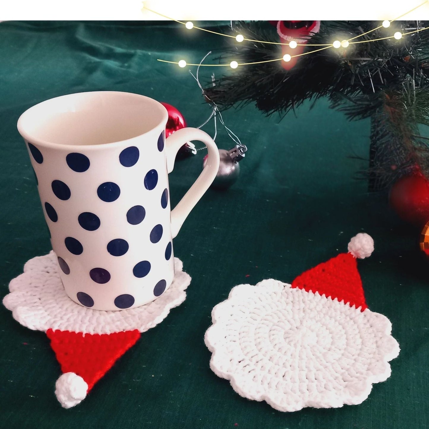 Santa Claus & Chicken Crochet Coaster Patterns(2-in-1)