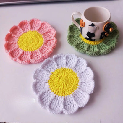 8 in 1 Daisy Flower Coaster Crochet Pattern