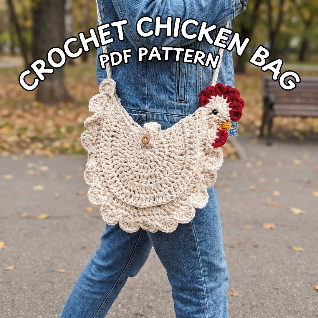 Crochet Chicken Bag Pattern (Crossbody Purse)