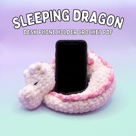 Crochet Sleeping Dragon Desk Phone Holder Pattern