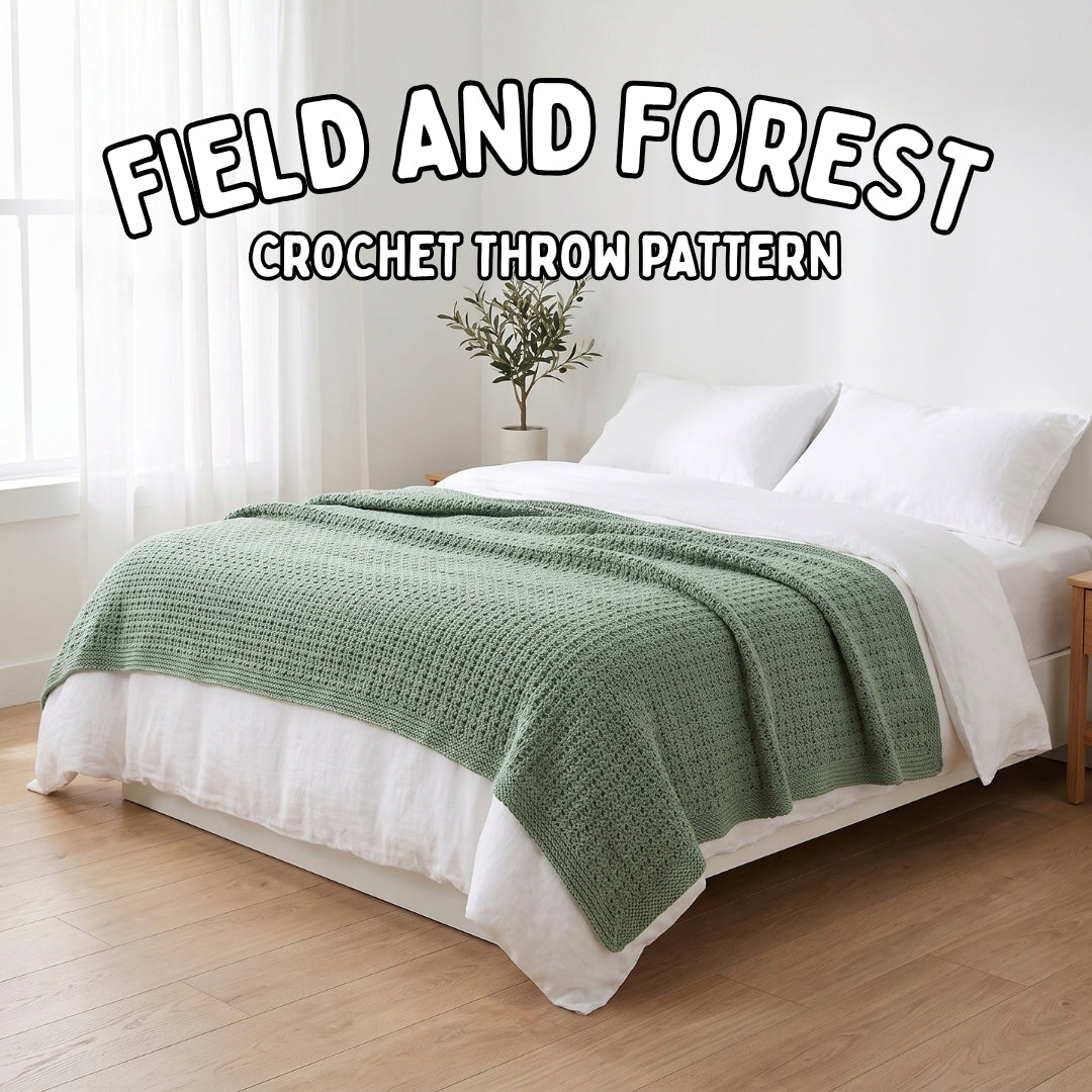 Crochet Field and Forest Throw Pattern