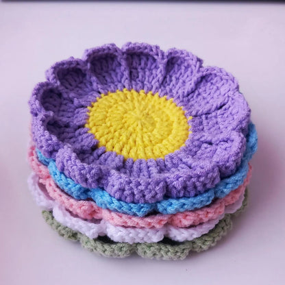 8 in 1 Daisy Flower Coaster Crochet Pattern
