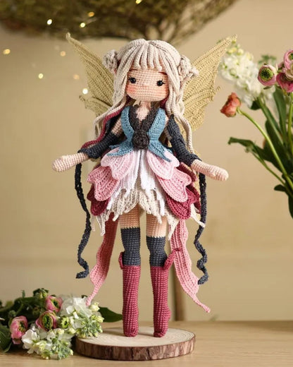 Flower Fairy Crochet Doll Pattern | 5 Languages (en, fr, de, es, pt)