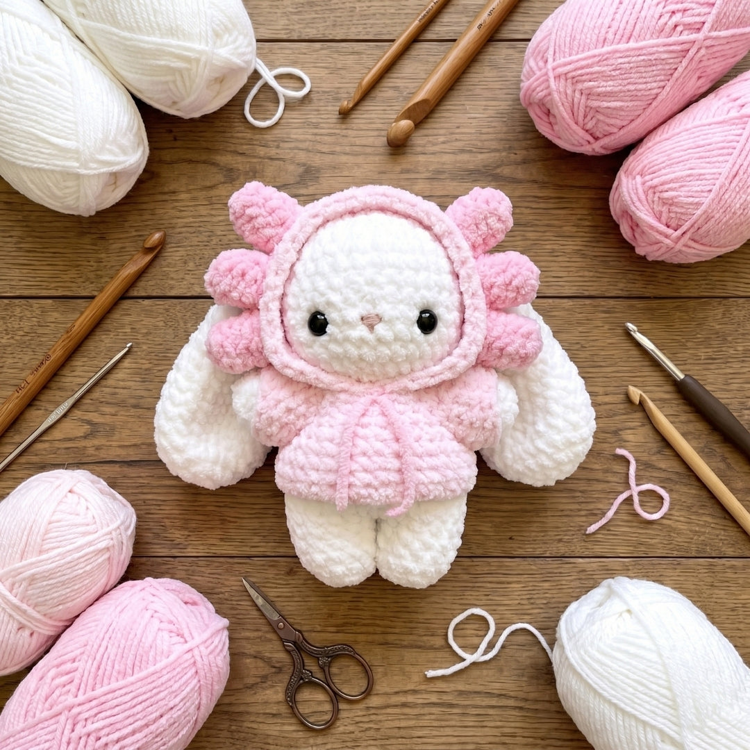9-in-1 Baby Bunny in Hoodie Crochet Pattern Bundle