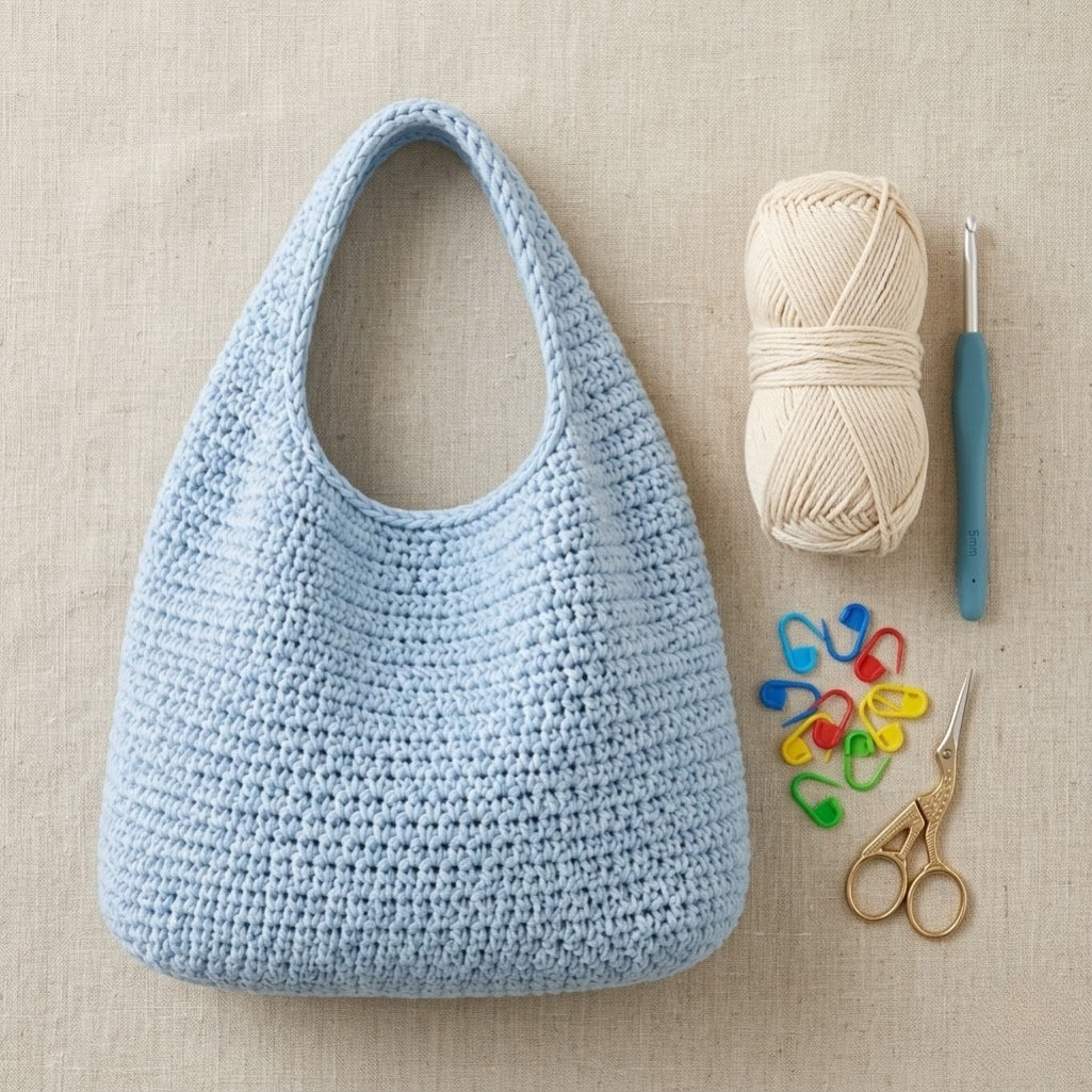 Crochet Slouchy Hobo Bag | Includes 3 Sizes Small, Medium & Large