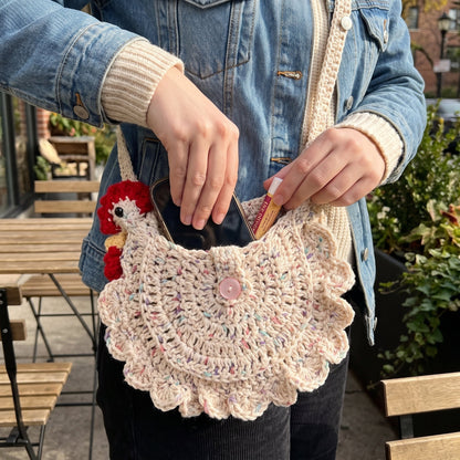 Crochet Chicken Bag Pattern (Crossbody Purse)