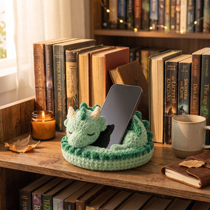 Crochet Sleeping Dragon Desk Phone Holder Pattern