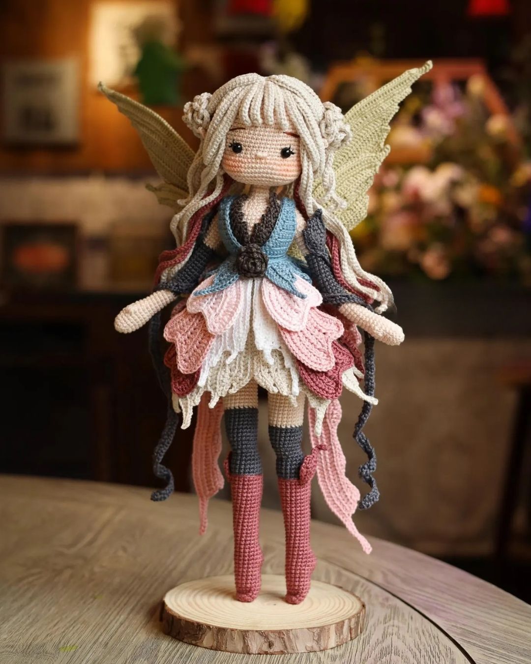 Flower Fairy Crochet Doll Pattern | 5 Languages (en, fr, de, es, pt)