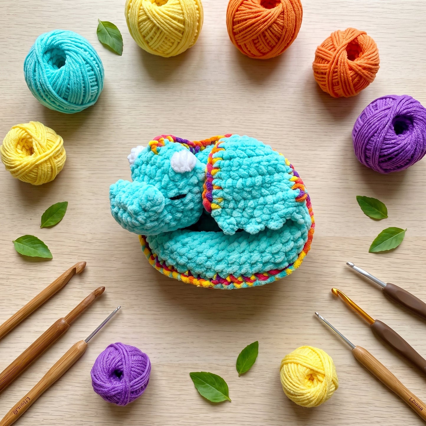 Crochet Sleeping Dragon Desk Phone Holder Pattern