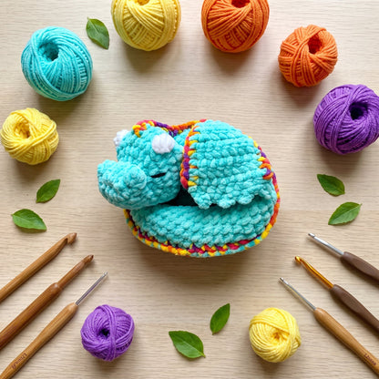 Crochet Sleeping Dragon Desk Phone Holder Pattern