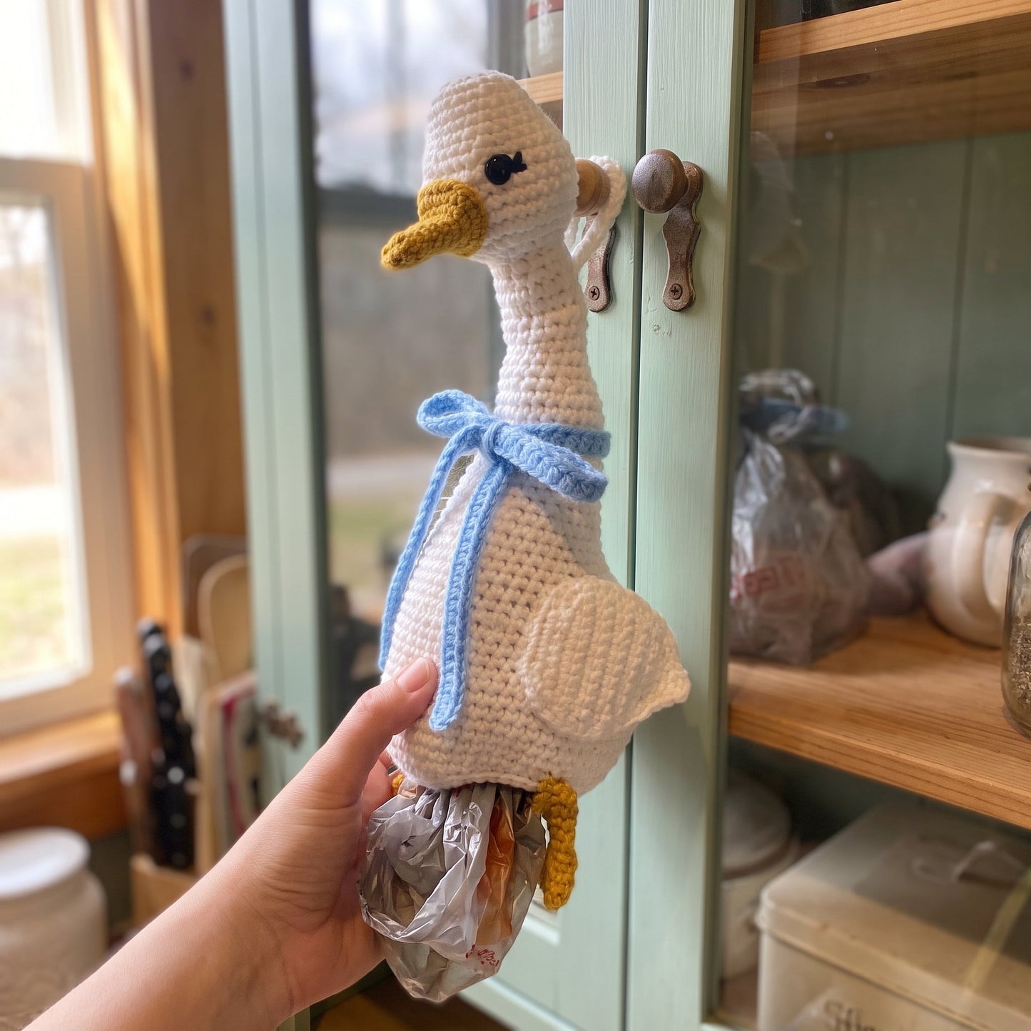 Crochet Grocery Bag Goose Pattern
