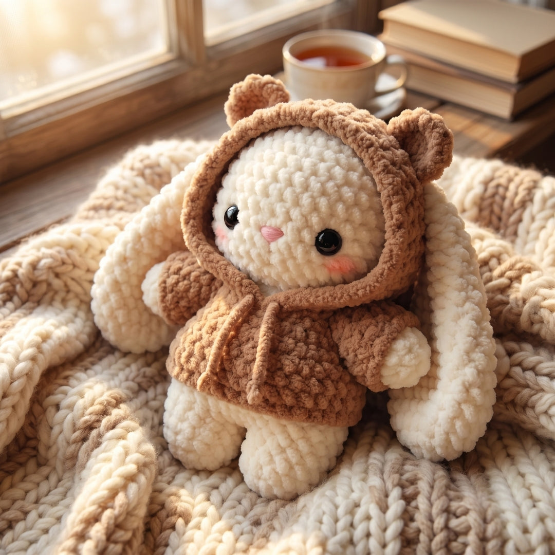 9-in-1 Baby Bunny in Hoodie Crochet Pattern Bundle