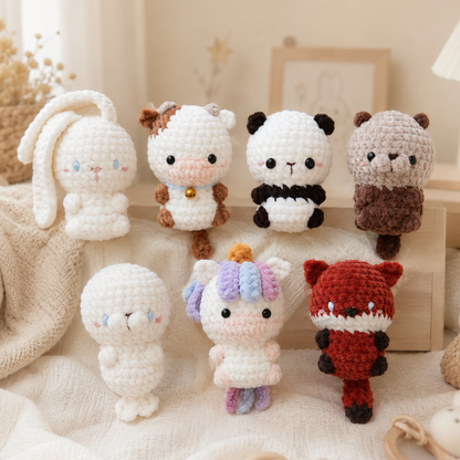 Crochet Baby Animals Pattern Bundle (7 Designs, No Sew)