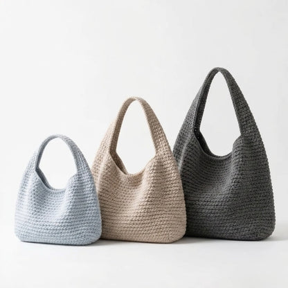 Crochet Slouchy Hobo Bag | Includes 3 Sizes Small, Medium & Large