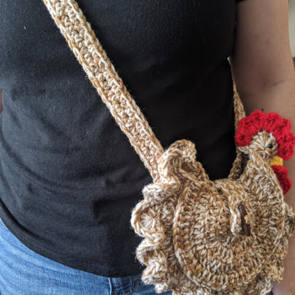 Crochet Chicken Bag Pattern (Crossbody Purse)