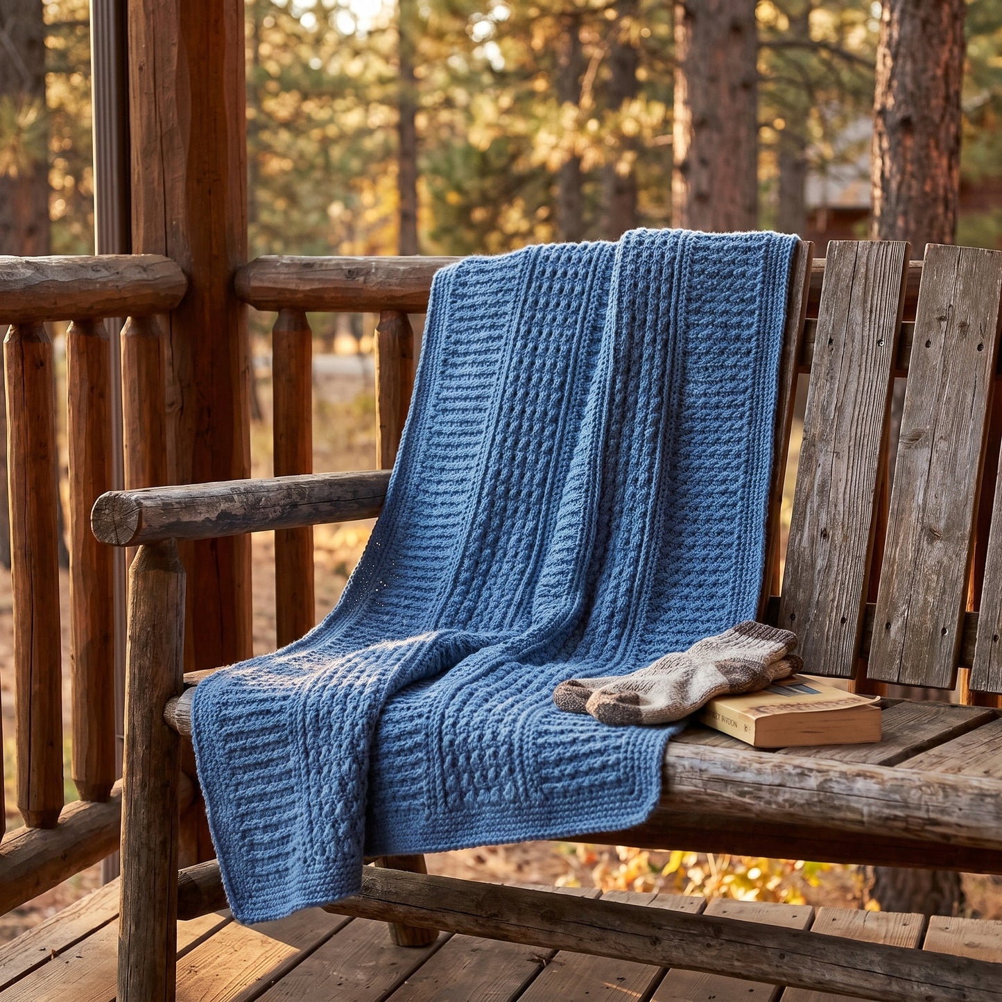 Crochet Field and Forest Throw Pattern