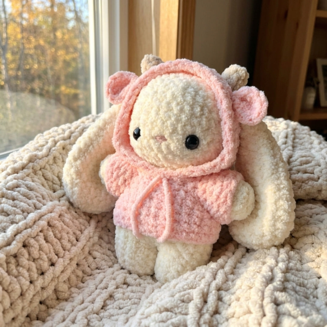 9-in-1 Baby Bunny in Hoodie Crochet Pattern Bundle