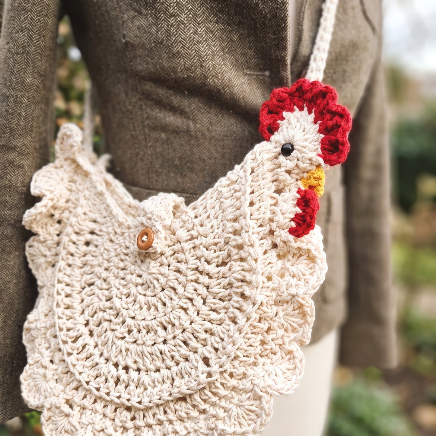 Crochet Chicken Bag Pattern (Crossbody Purse)