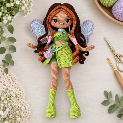 Crochet Aisha Amigurumi Doll Pattern