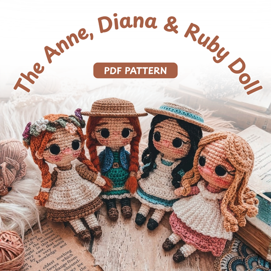 Crochet Anne, Diana and Ruby Doll Pattern