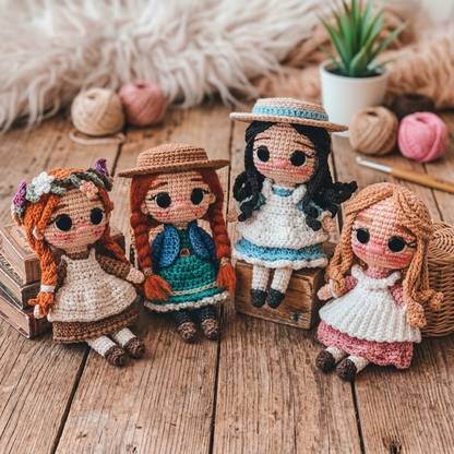 Crochet Anne, Diana and Ruby Doll Pattern