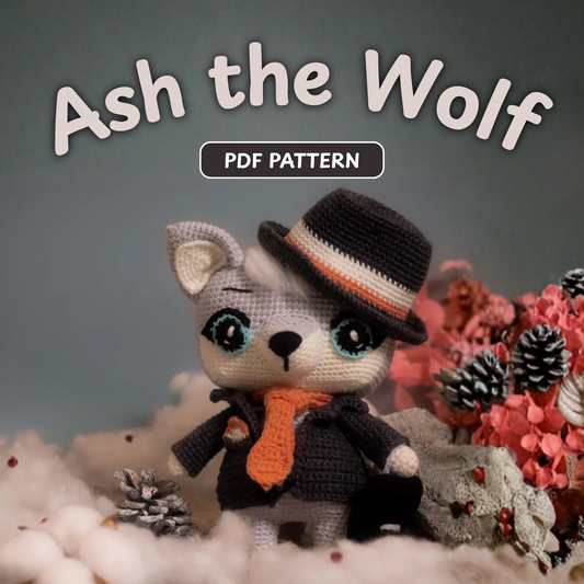 Crochet Ash the Wolf Amigurumi Pattern