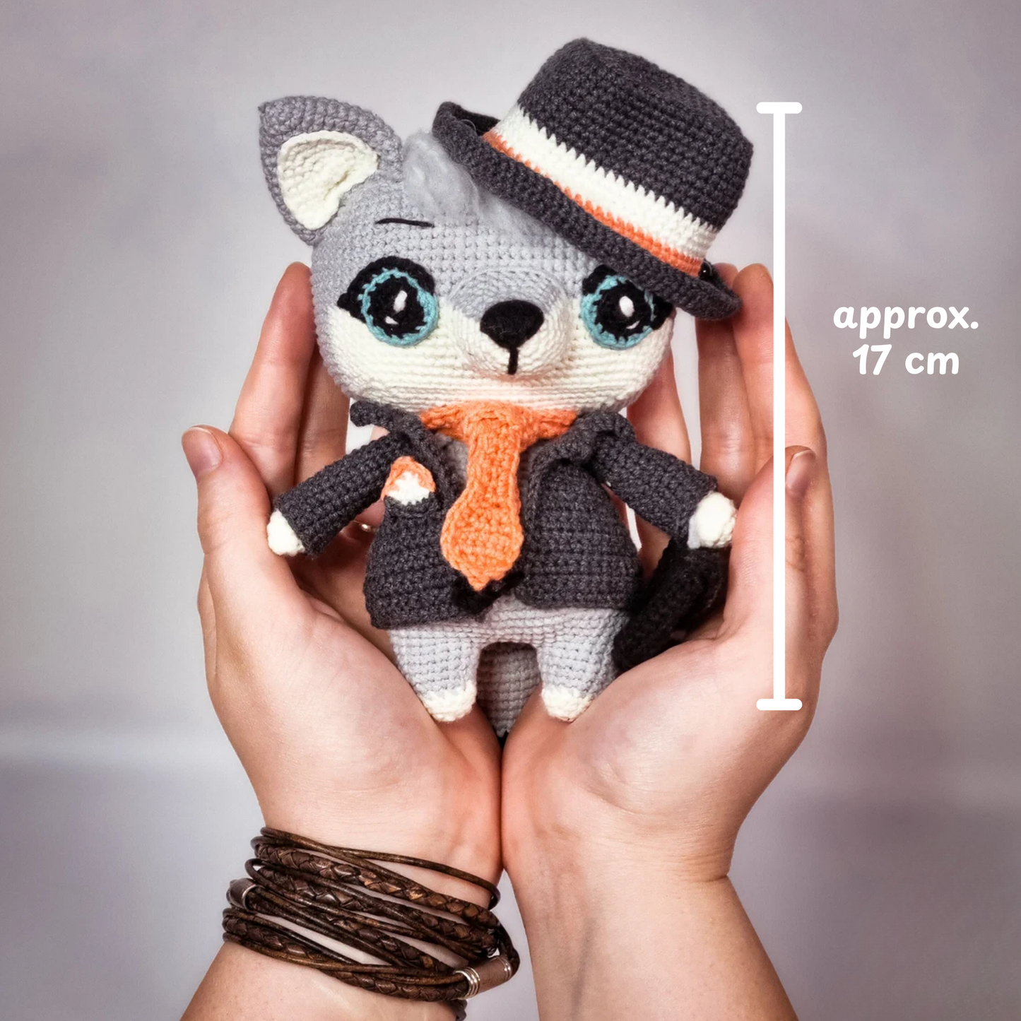 Crochet Ash the Wolf Amigurumi Pattern
