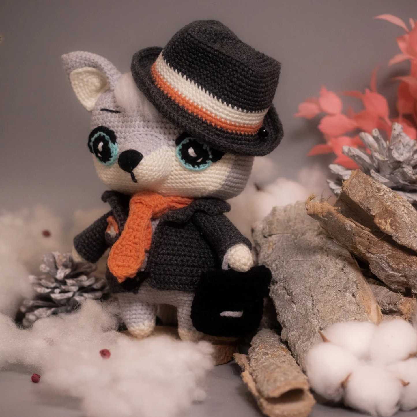Crochet Ash the Wolf Amigurumi Pattern