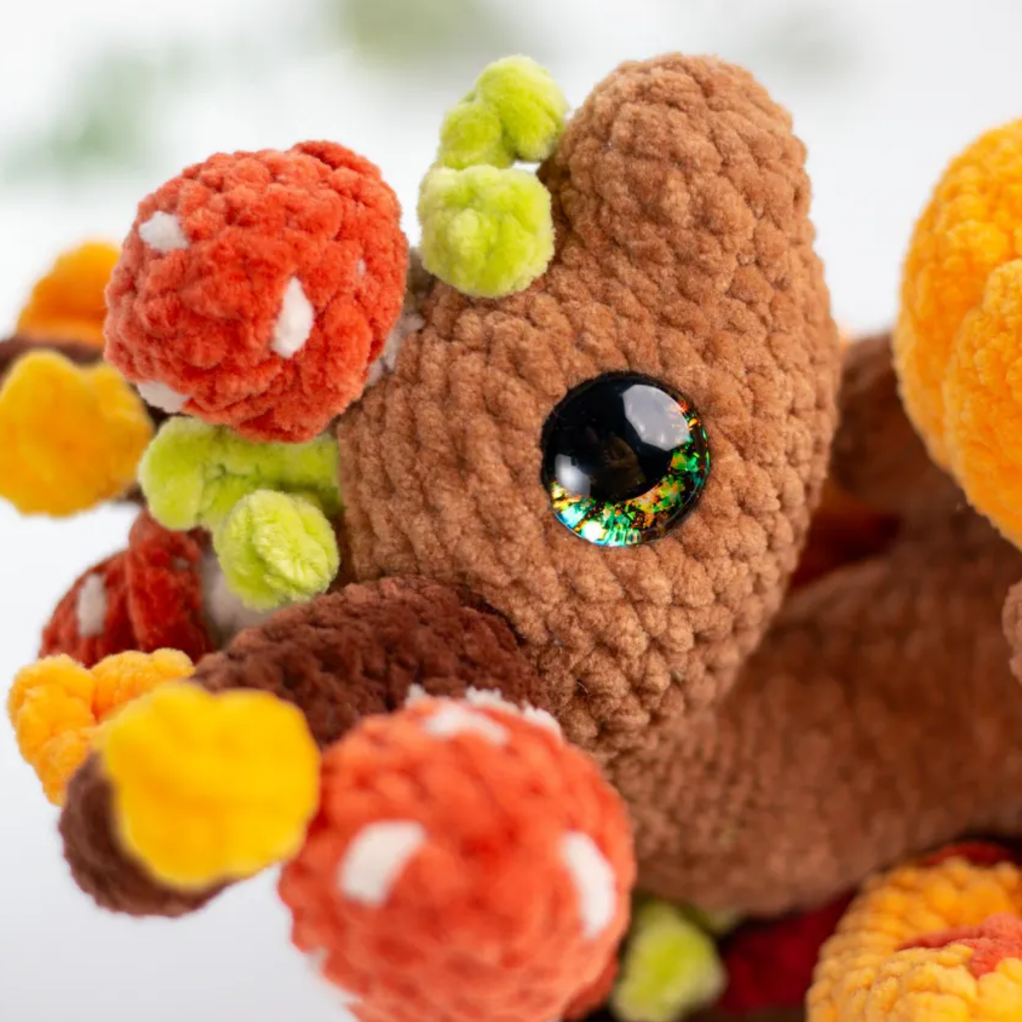 Crochet Autumn Dragon in a Basket Pattern