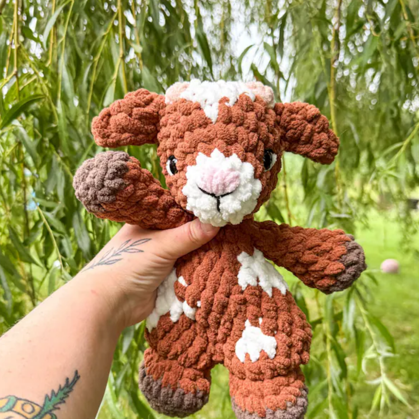 Crochet Greta the Baby Goat Lovey Pattern