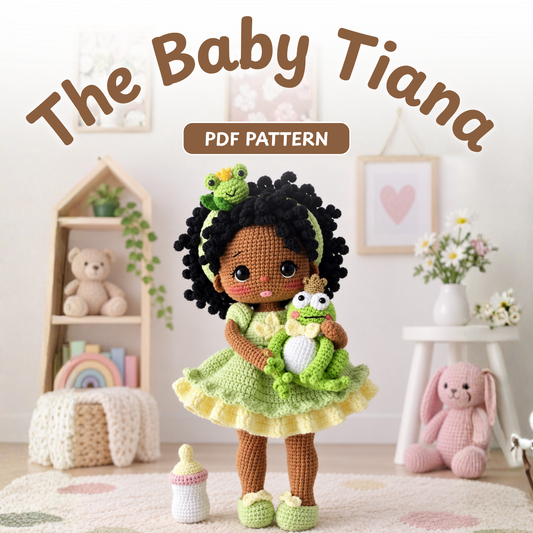 Crochet Princess Baby Tiana Amigurumi Doll Pattern