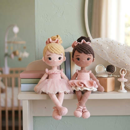 Crochet Ballerina Dolls Pattern (2 Dolls)