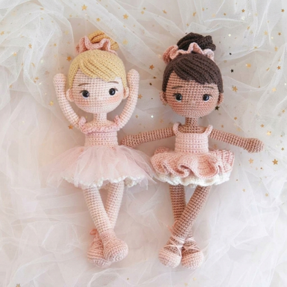 Crochet Ballerina Dolls Pattern (2 Dolls)