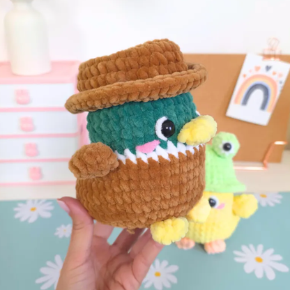 Crochet Duck and Mallard Amigurumi Pattern (2-in-1 with 4 Hat Styles)