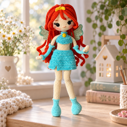 Crochet Bloom Amigurumi Fairy Doll Pattern