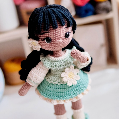Crochet Camille Chamomile Flower Doll Pattern