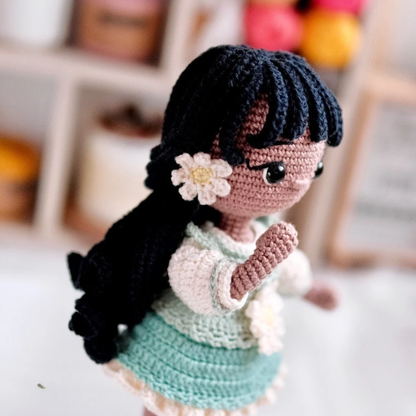 Crochet Camille Chamomile Flower Doll Pattern