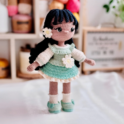 Crochet Camille Chamomile Flower Doll Pattern