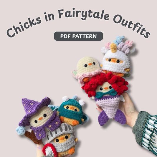 Chicks in Fairytale Outfits Crochet Patterns - PDF Patterns Bundle (6-in-1)