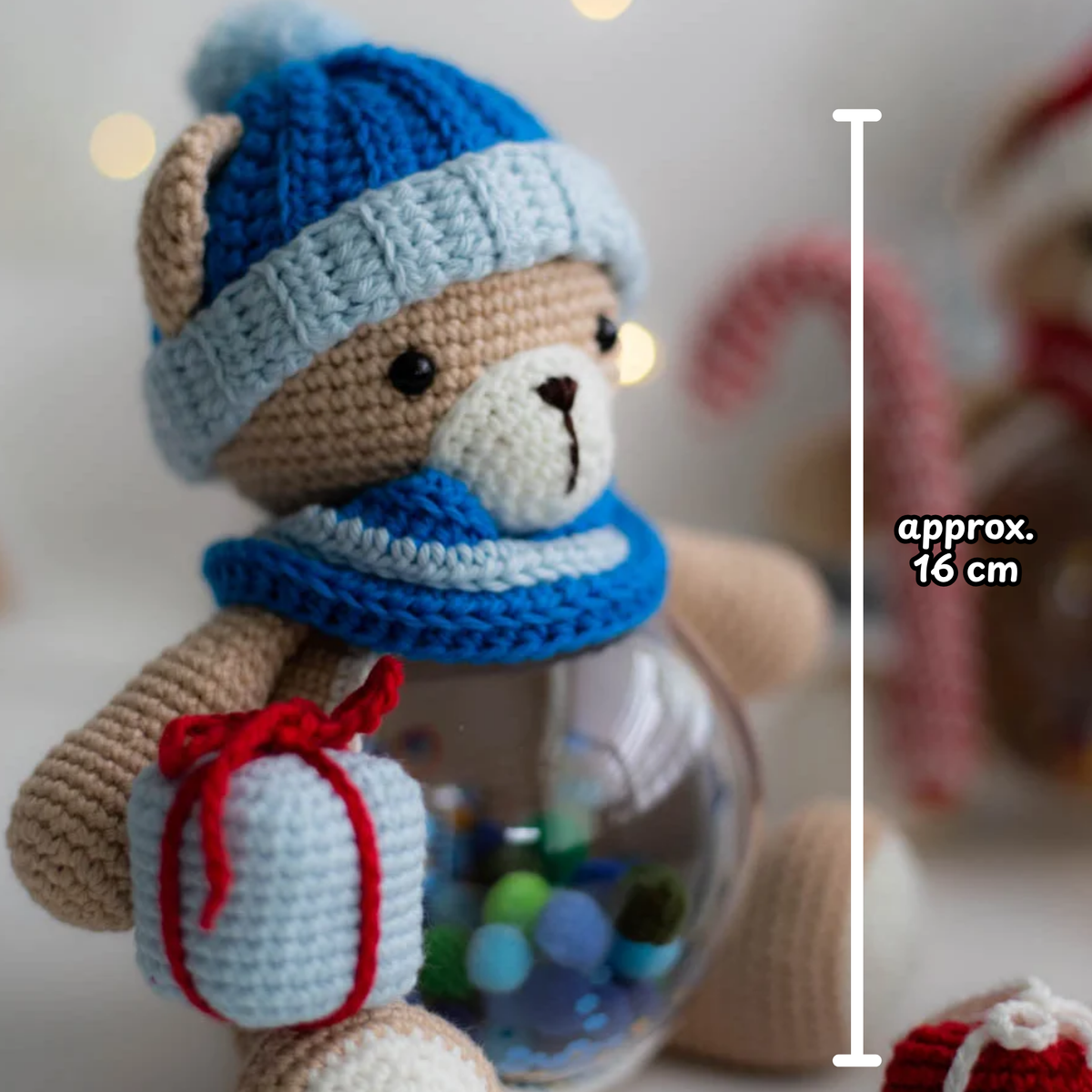 Crochet Christmas Bear Amigurumi Pattern (2 Bears)