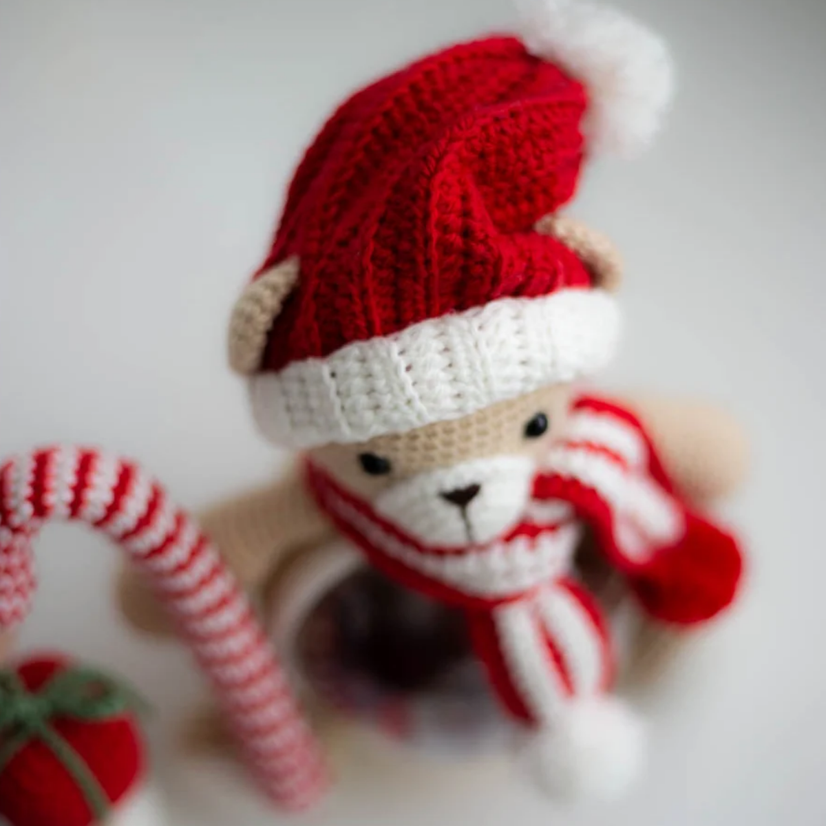 Crochet Christmas Bear Amigurumi Pattern (2 Bears)