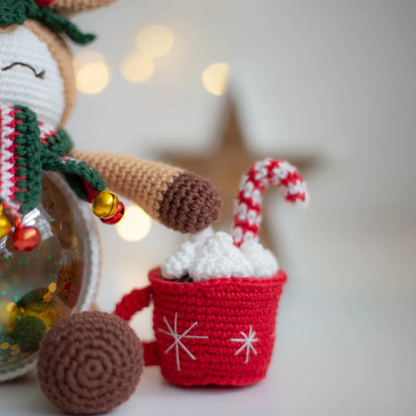 Crochet Christmas Deer Amigurumi Pattern (Globe Display)