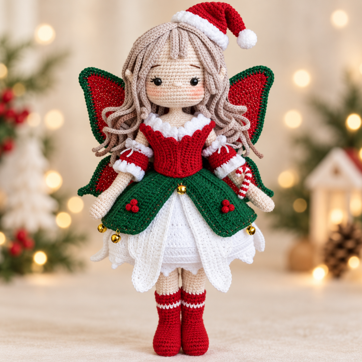 Crochet Christmas Fairy Elara Amigurumi Doll Pattern