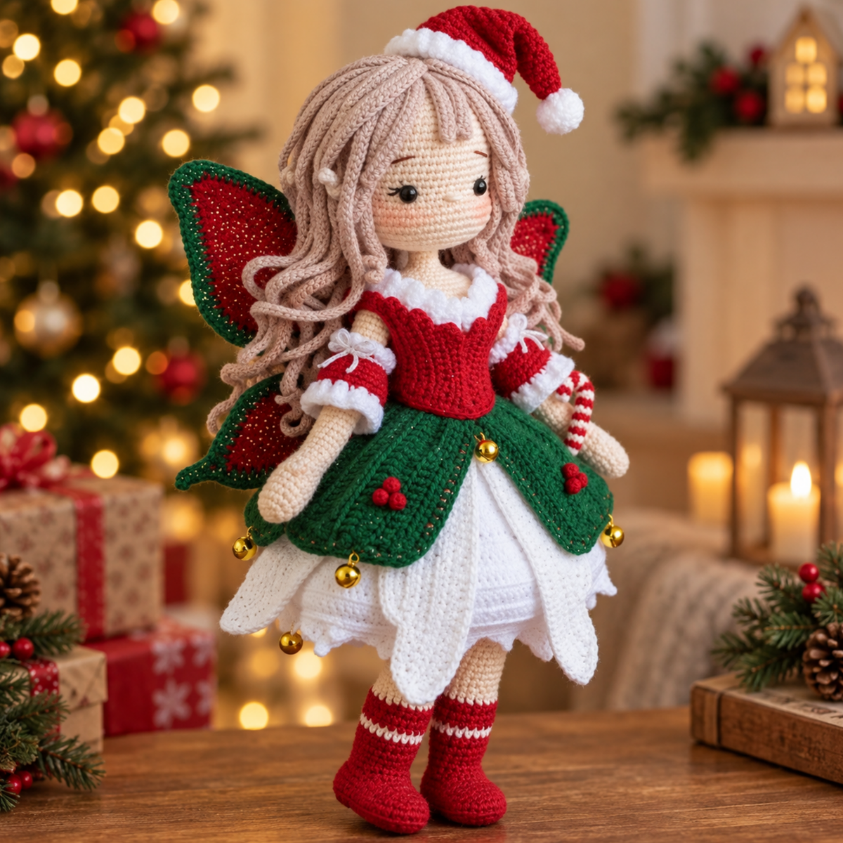 Crochet Christmas Fairy Elara Amigurumi Doll Pattern