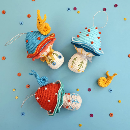 Crochet Christmas Ornament Set Pattern (7 Ornaments)