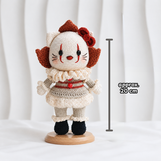 Crochet Clown Cat Doll Pattern