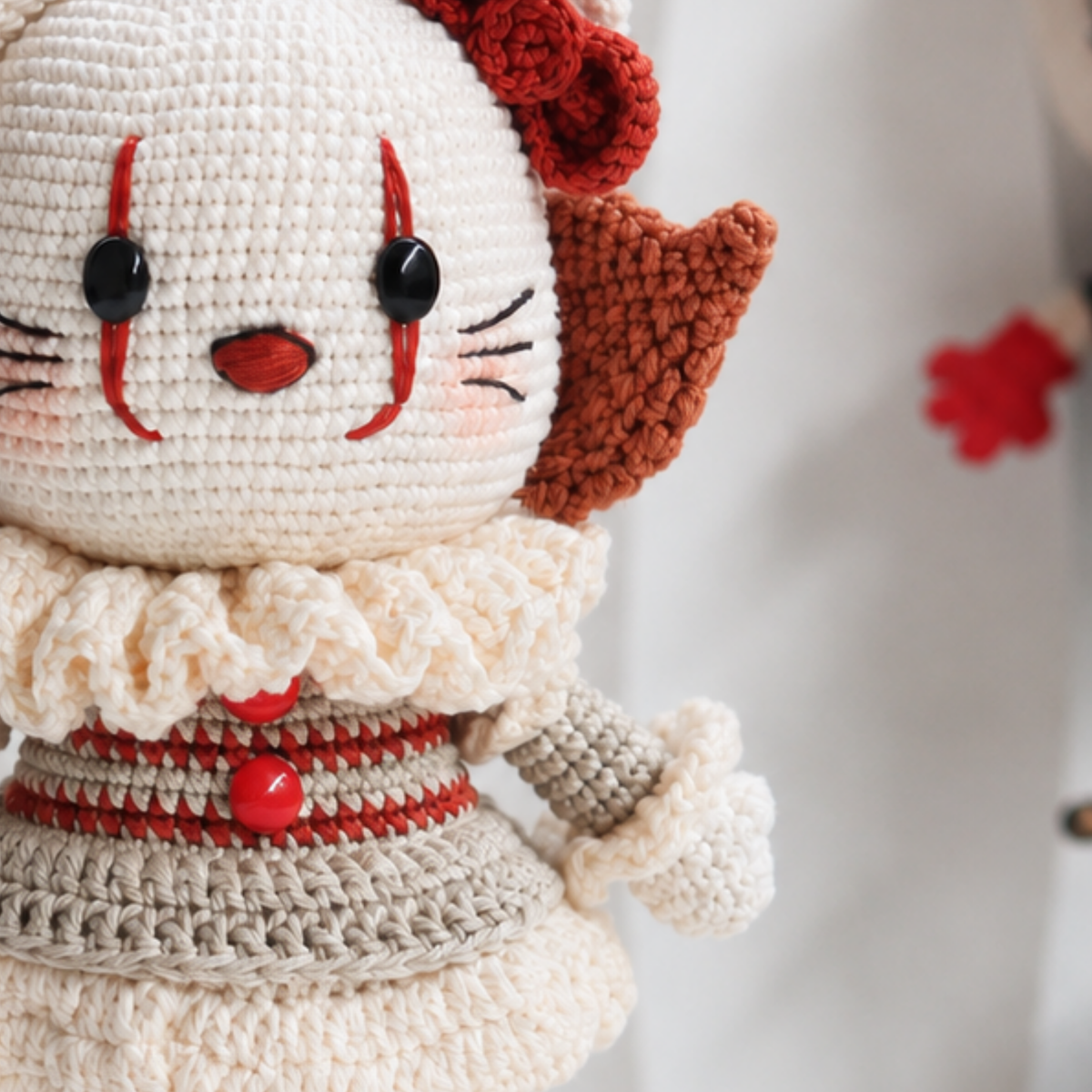 Crochet Clown Cat Doll Pattern