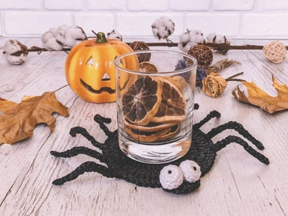 Crochet Coaster Spider Halloween