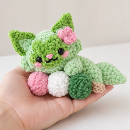 Crochet Dango Grass Kitty Pattern