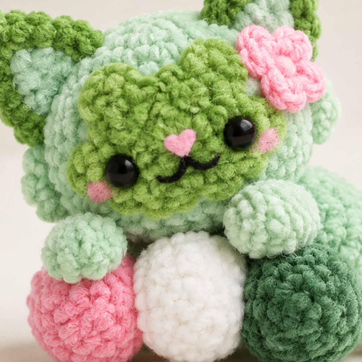 Crochet Dango Grass Kitty Pattern